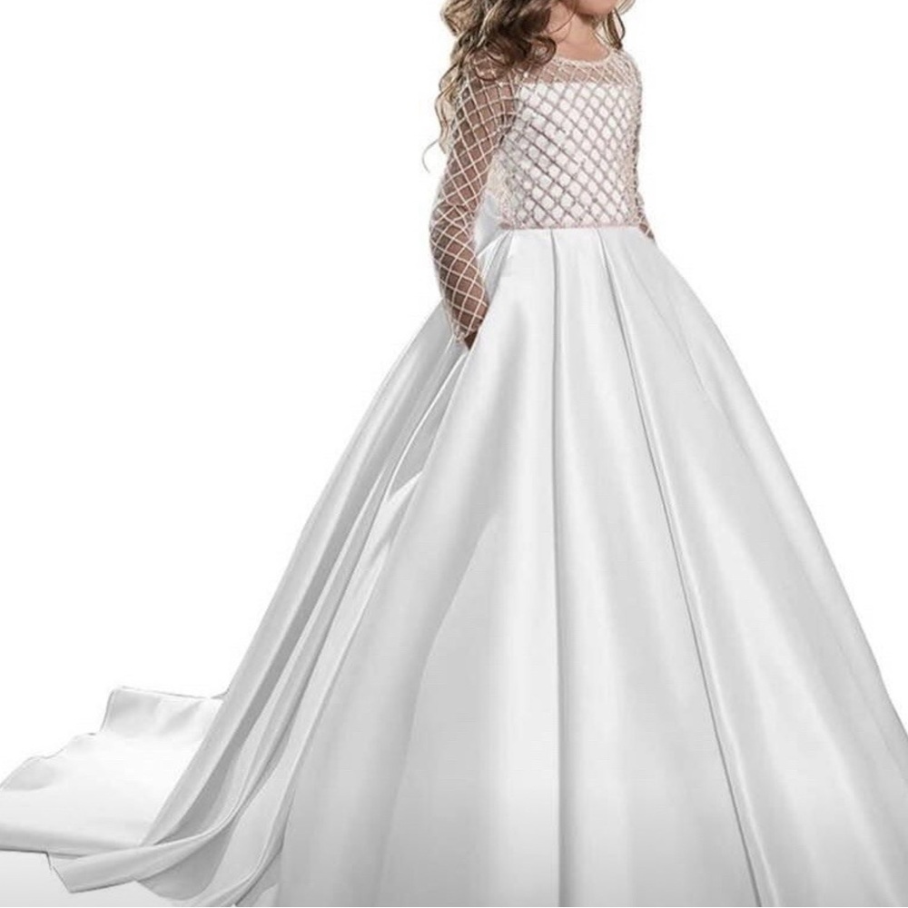 Elegant White Kids Dress